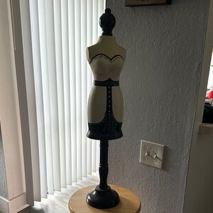 Black and Cream Dress Sculpture for Jewelry